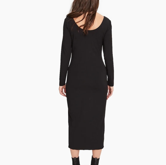 Hatch long sleeve maternity midi dress, black, small - Picture 2 of 8